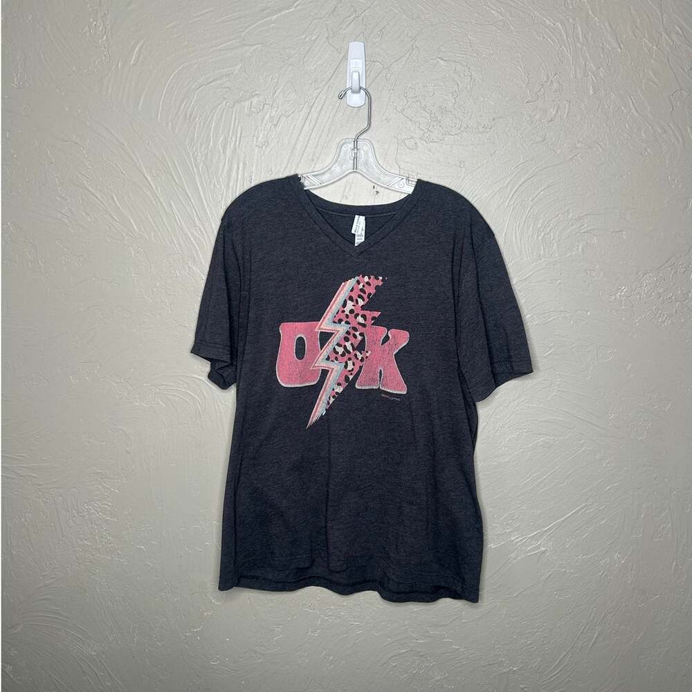 Cool OK Lightning Graphic Tee - Bella Canvas XL Unisex Top